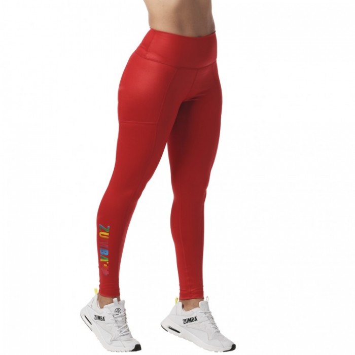 Bright And Bold High Waisted Ankle Leggings