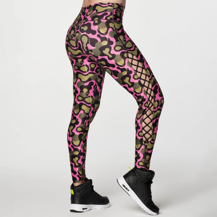 Zumba Wild High Waisted Laced Up Ankle Leggings