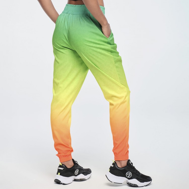 Funscape High Waisted Zip Front Track Pants