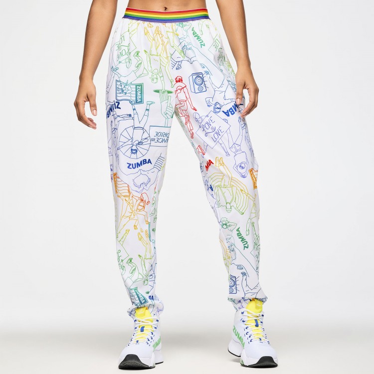 Zumba Elastic Waistband Slouch Woven Pants
