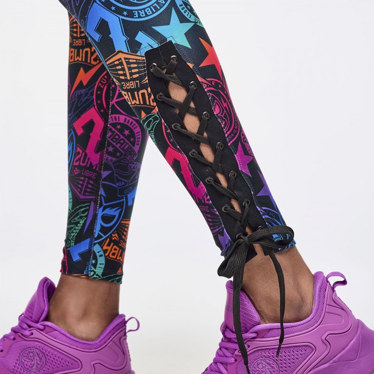 Zumba Libre High Waisted Ankle Legging With Lace Up Details