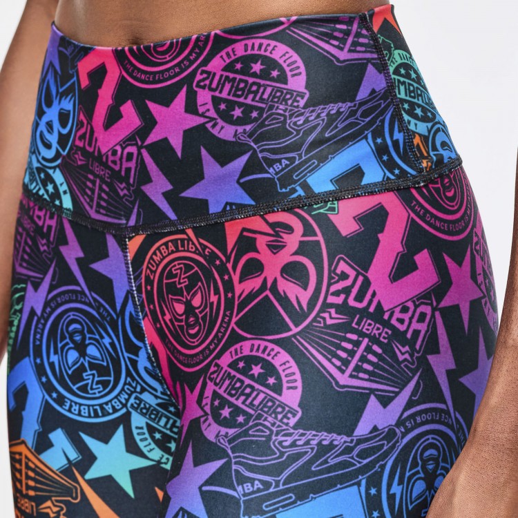 Zumba Libre High Waisted Ankle Legging With Lace Up Details