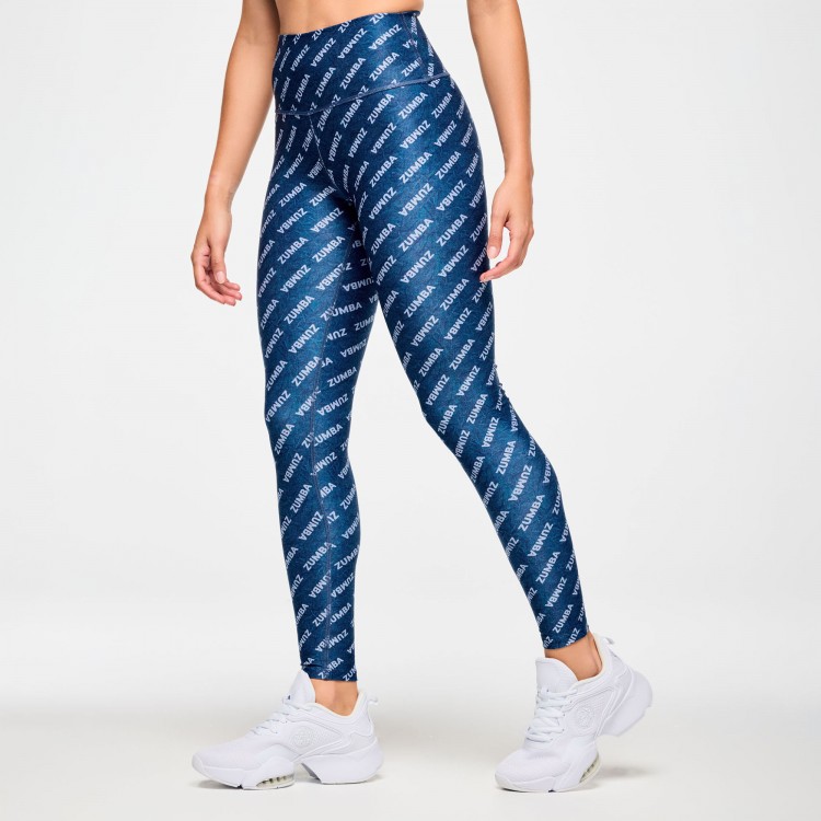 Blue Jean High Waisted Ankle Leggings