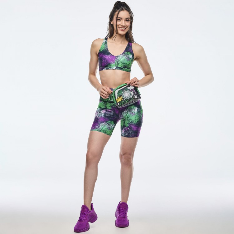 Apres Zumba High Waisted Biker Shorts