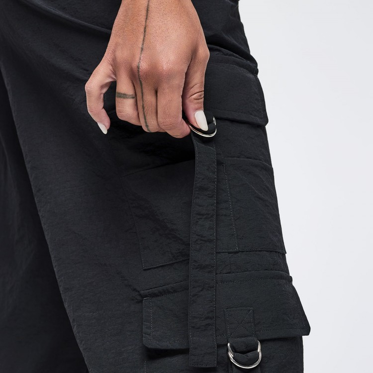 Eastern Flavor High Rise Cargo Pants With Tassels
