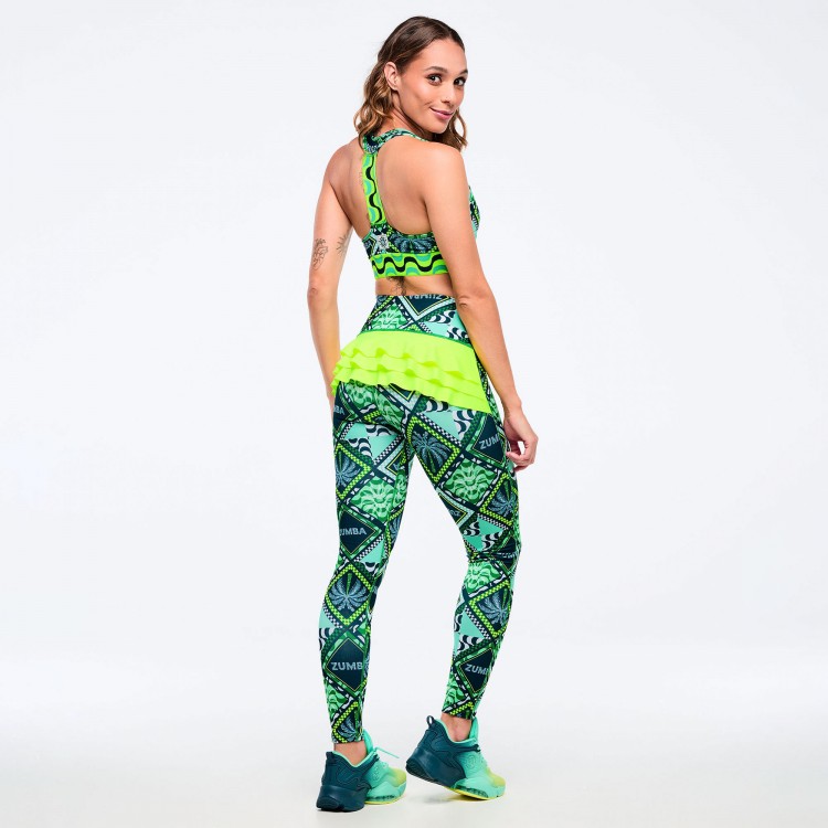 Latin Movement Z-Lift High Waisted Ruffle Back Ankle Leggings