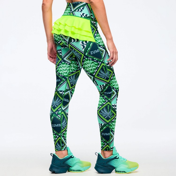 Latin Movement Z-Lift High Waisted Ruffle Back Ankle Leggings
