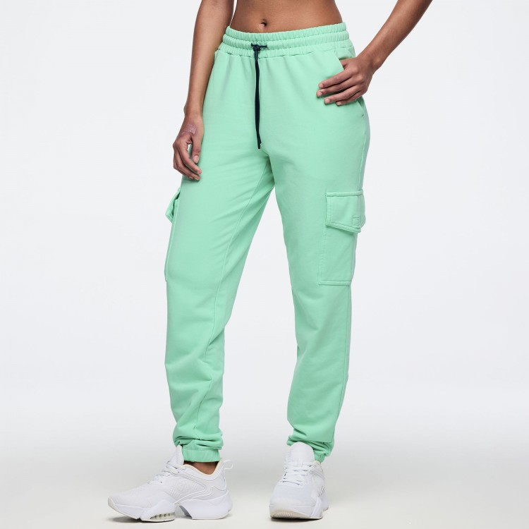 Latin Movement High Waisted Knit Cargo Pants