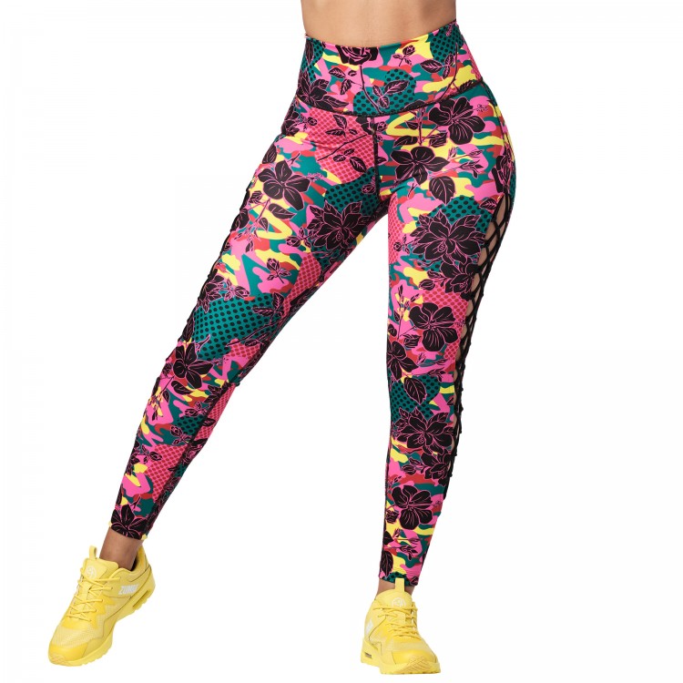 Spread Zumba Love High Waisted Laced Up Leggings