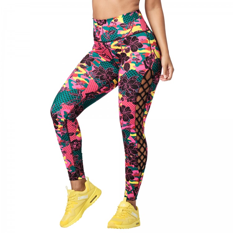 Spread Zumba Love High Waisted Laced Up Leggings