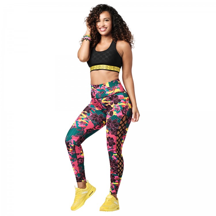 Spread Zumba Love High Waisted Laced Up Leggings