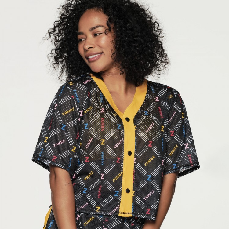 Sport Mode Crop Mesh Baseball Top