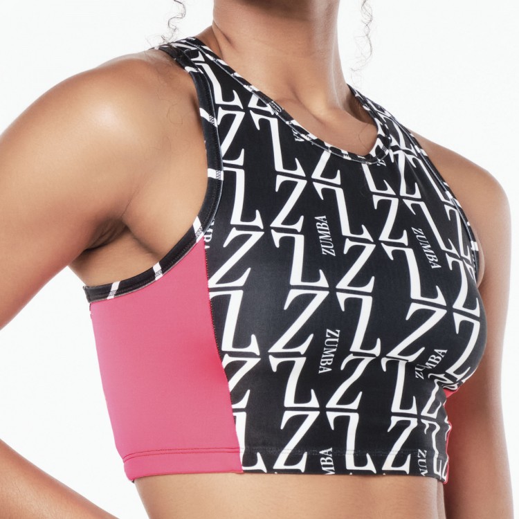 Zumba Prep High Neck Crop Tank