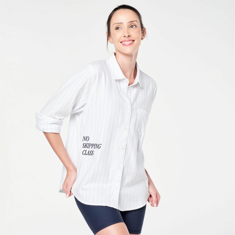 Zumba Prep Long Sleeve Button Down