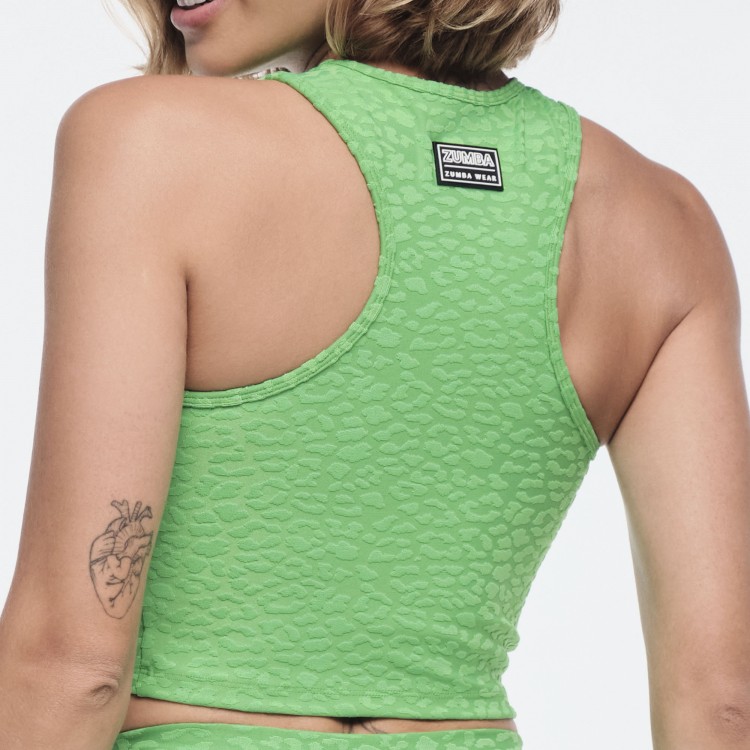 Funscape High Neck Mid Crop Tank