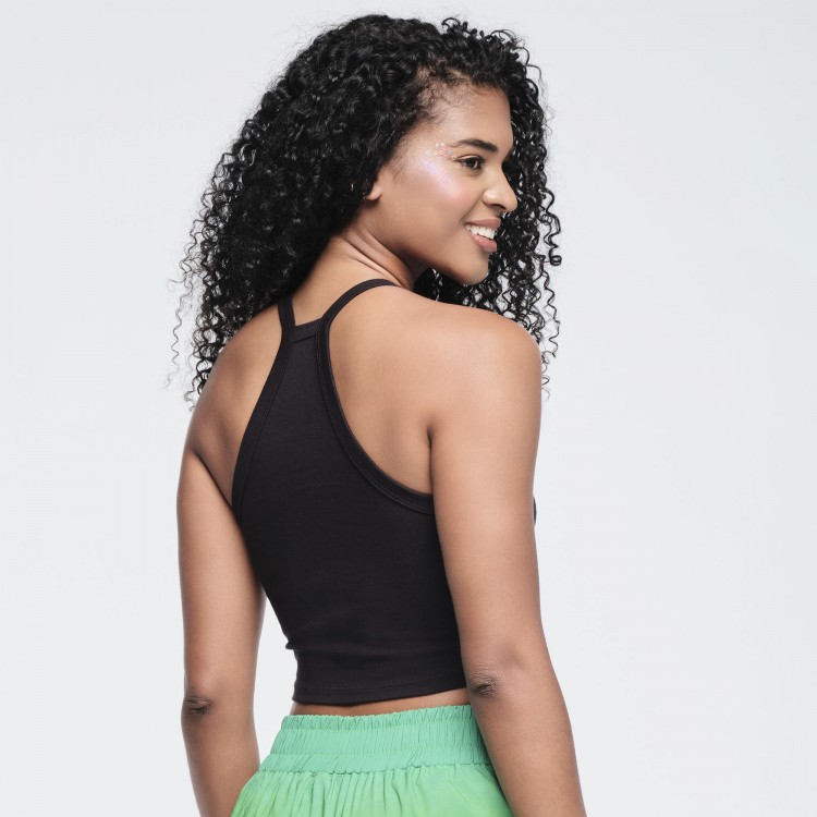 Funscape High Neck Crop Cami Tank