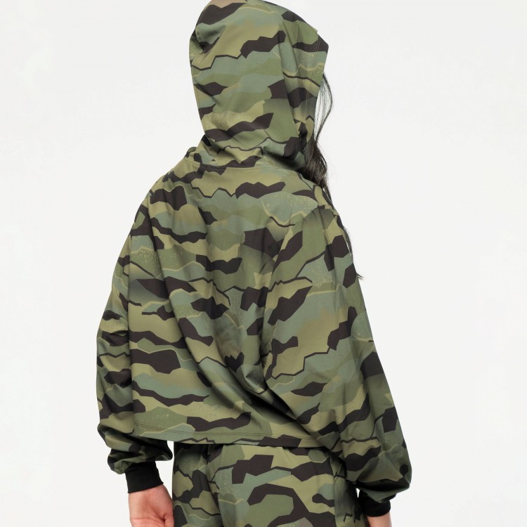 Zumba Explore Crop Woven Zip-Up Hoodie