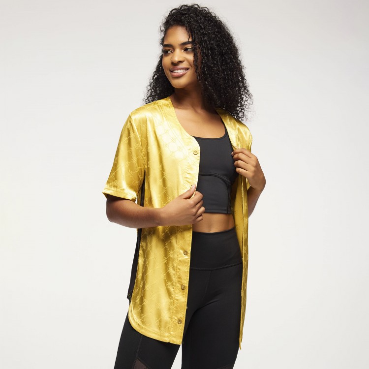 Zumba Runway Baseball Button Up Jersey