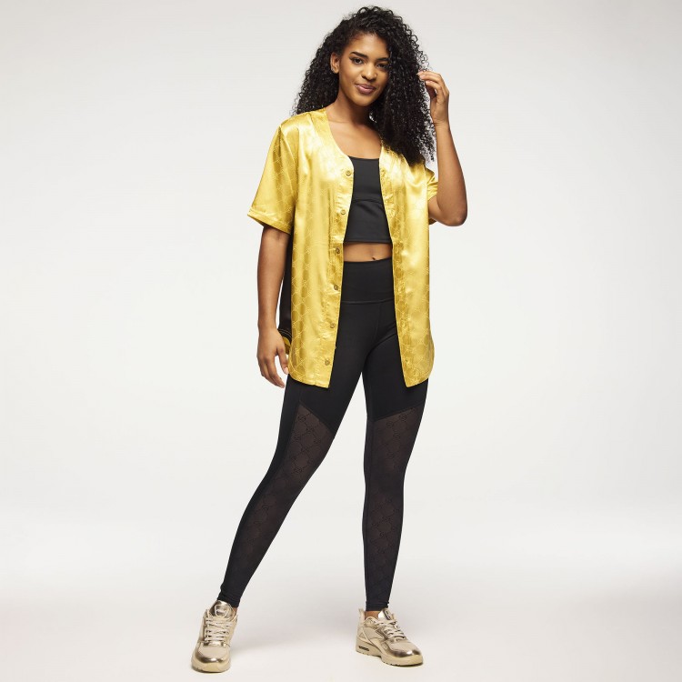 Zumba Runway Baseball Button Up Jersey