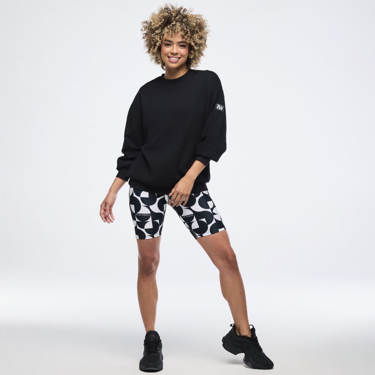 Zumba Haus Oversized Pullover Waffle Sweatshirt