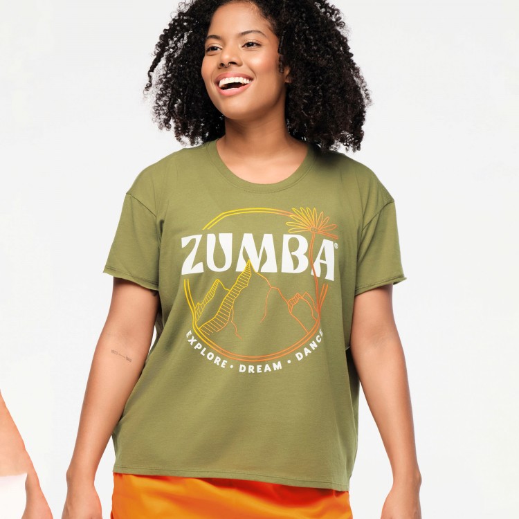 Zumba Explore High Low Crew Neck Top