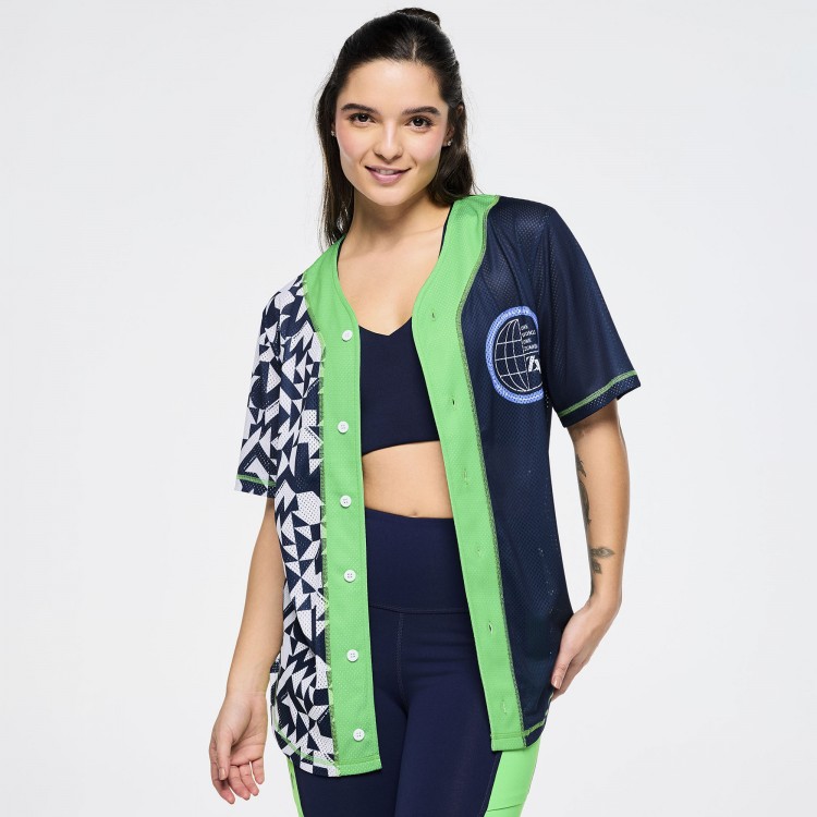 Zumba Out Loud Baseball Button Up Jersey