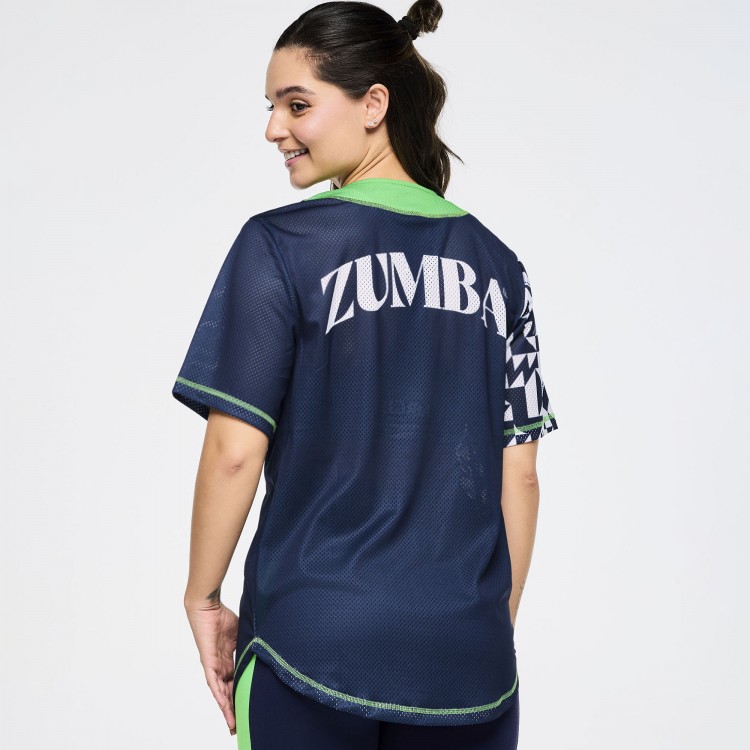 Zumba Out Loud Baseball Button Up Jersey