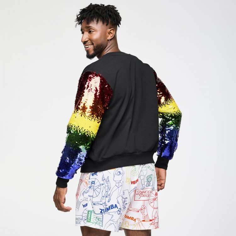 Zumba Bomber Jacket With Sequin Sleeves
