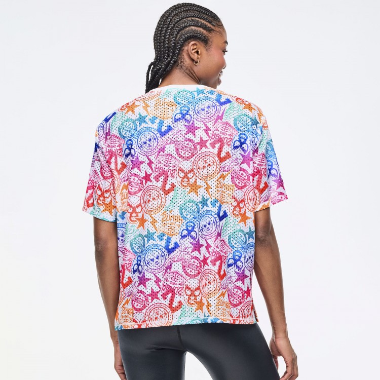 Zumba Libre Boxy Mesh Top With Side Slits