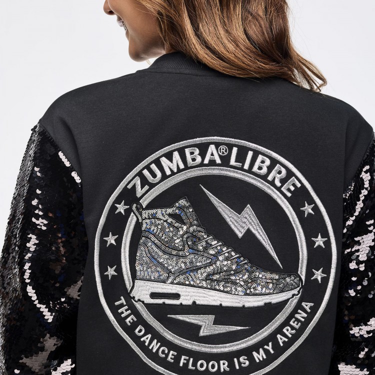 Zumba Libre Bomber Jacket With Sequin Sleeves