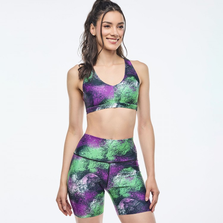 Apres Zumba Racerback Bra With Encased Elastic