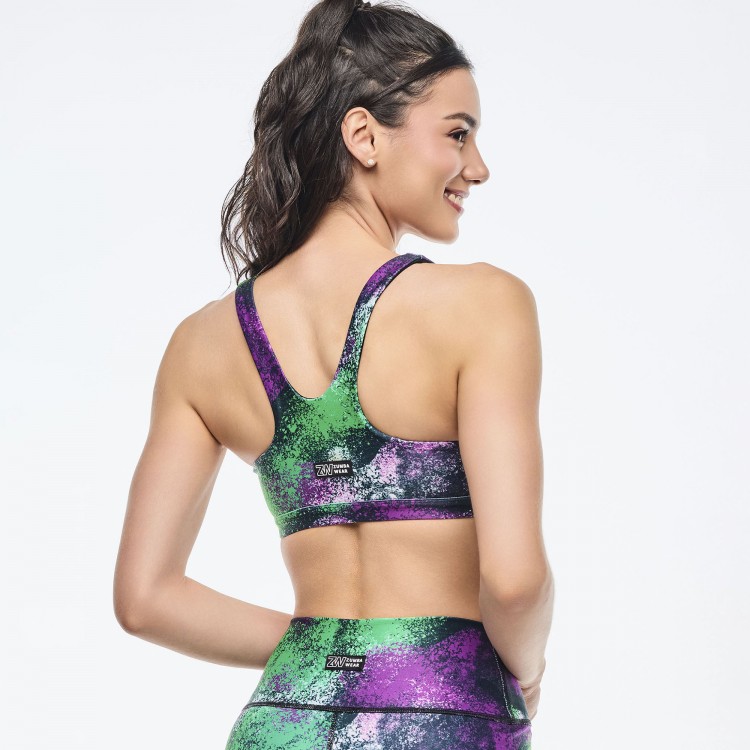 Apres Zumba Racerback Bra With Encased Elastic