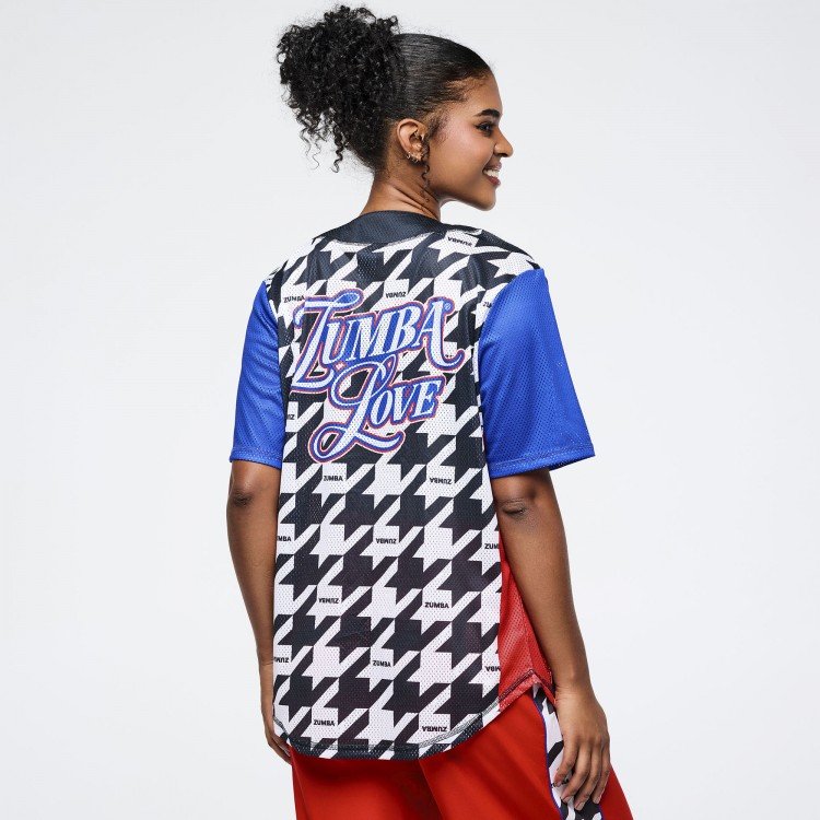 Zumba Amour Baseball Button-Up Jersey