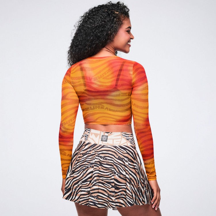 Wildbeat Long Sleeve Mesh Crop Top