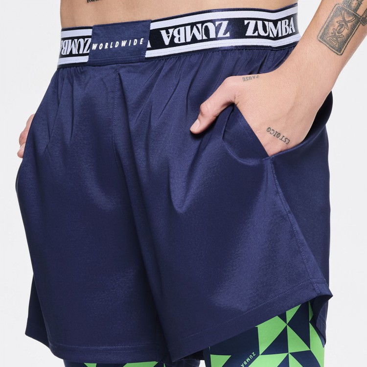 Zumba Out Loud Mens Shorts With Inner Liner