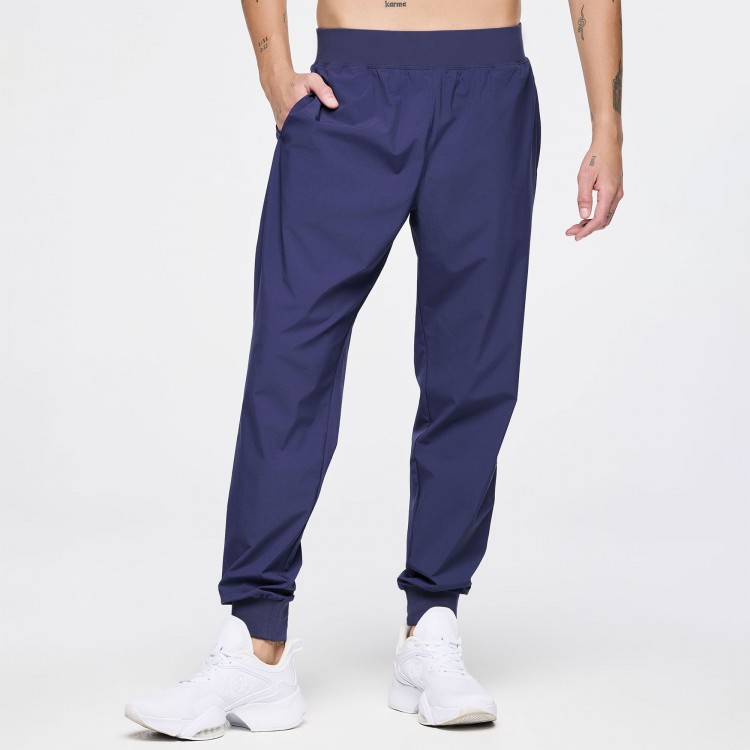 Zumba Out Loud Mens Stretch Woven Slim Ankle Joggers