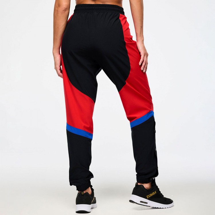 Mens Woven Track Pants With Inserts And Side Snaps