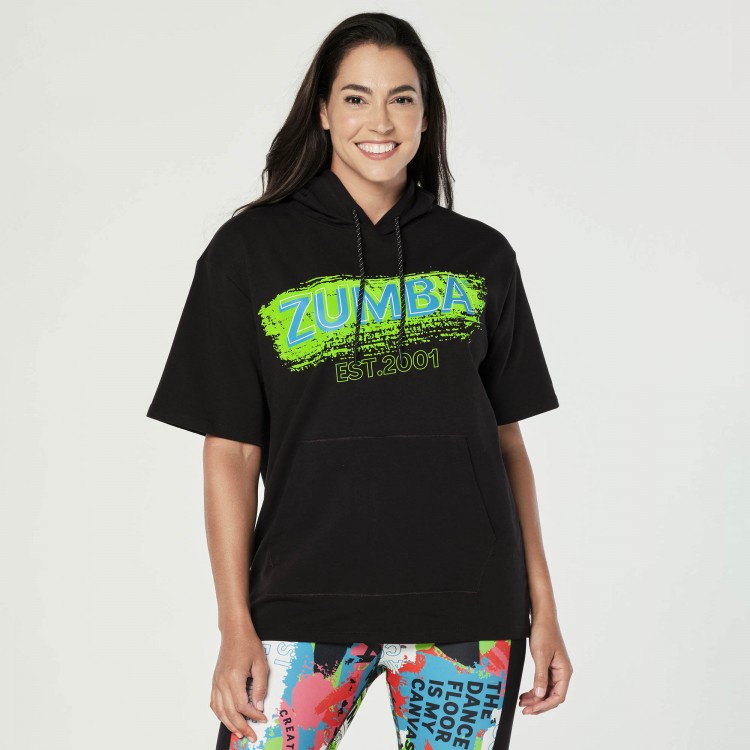 Zumba Since 2001 Short Sleeve Hoodie
