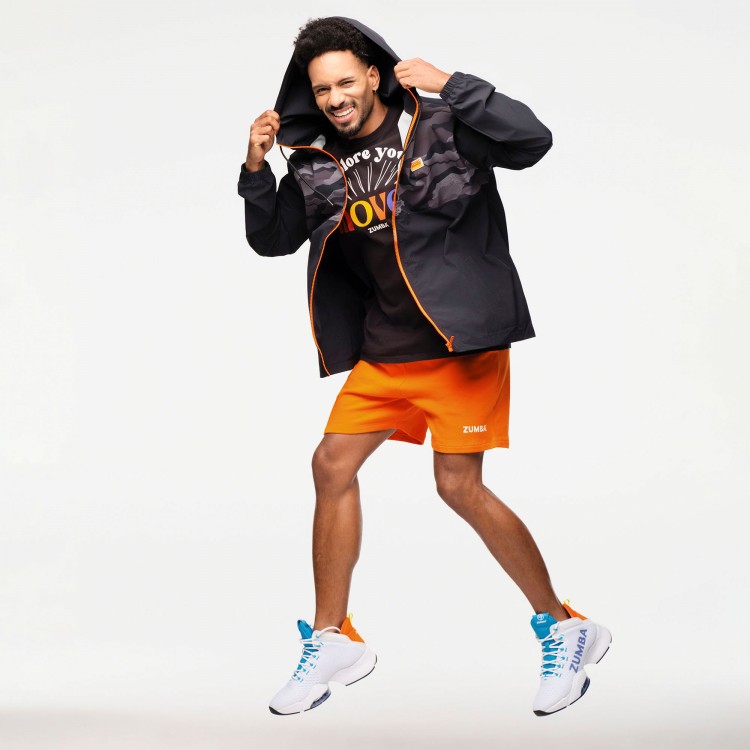 Zumba Explore Mens Hooded Windbreaker Jacket