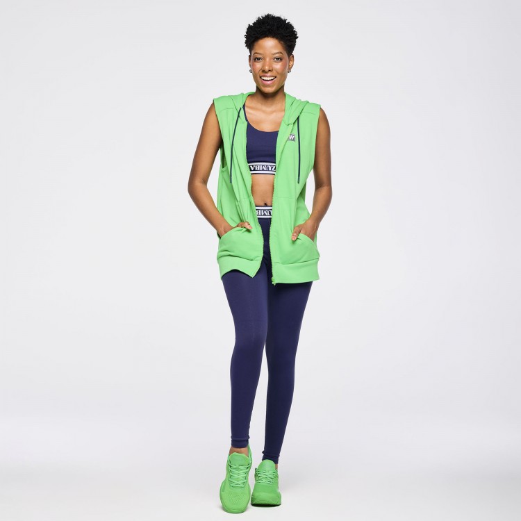 Zumba Out Loud Mens Sleeveless Zip Up Hoodie