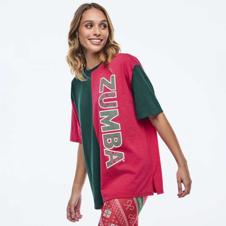 Zumba Holiday Mens Oversized Crew Neck Tee
