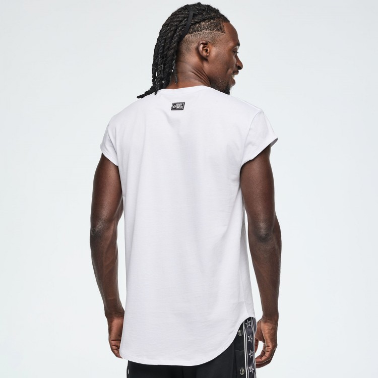 ZW Mens Crew Neck Round Hem Tee