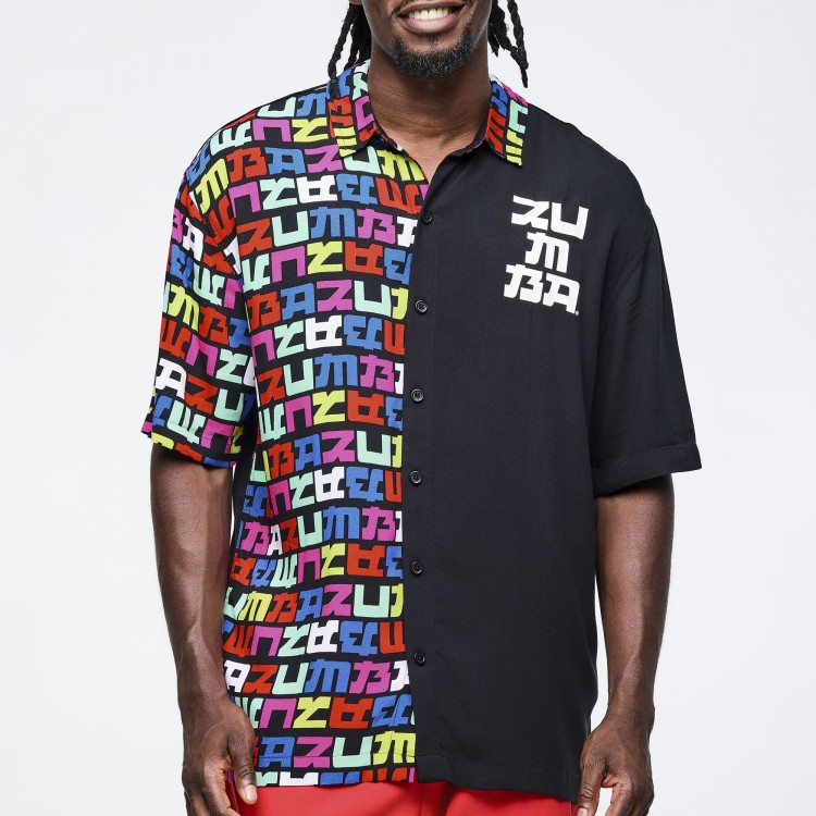 Eastern Flavor Mens Short Sleeve Button Up