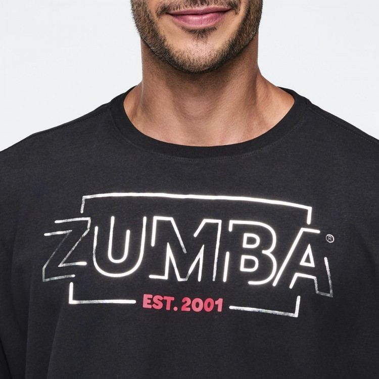 Zumba 25 Mens Tee With Double Layered Hem
