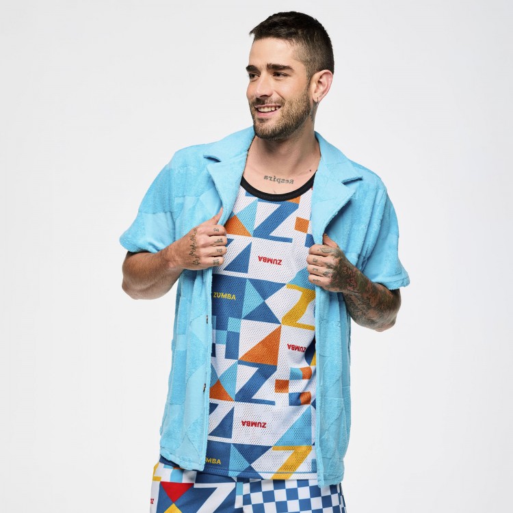 Zumba Rays Terry Button Down